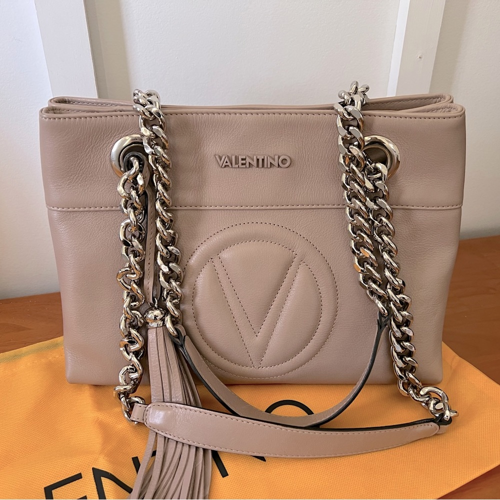 Pre-owned Valentino Kali VA 7101 By Mario Valentino Signature Leather Tote